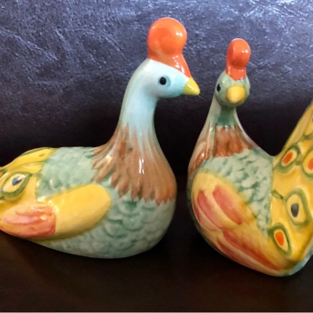 PIER 1 BIRDS SALT AND PEPPER SHAKERS SET PAIR